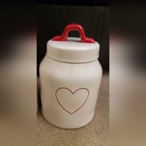 Rae Dunn Valentines Canister Heart New 7"